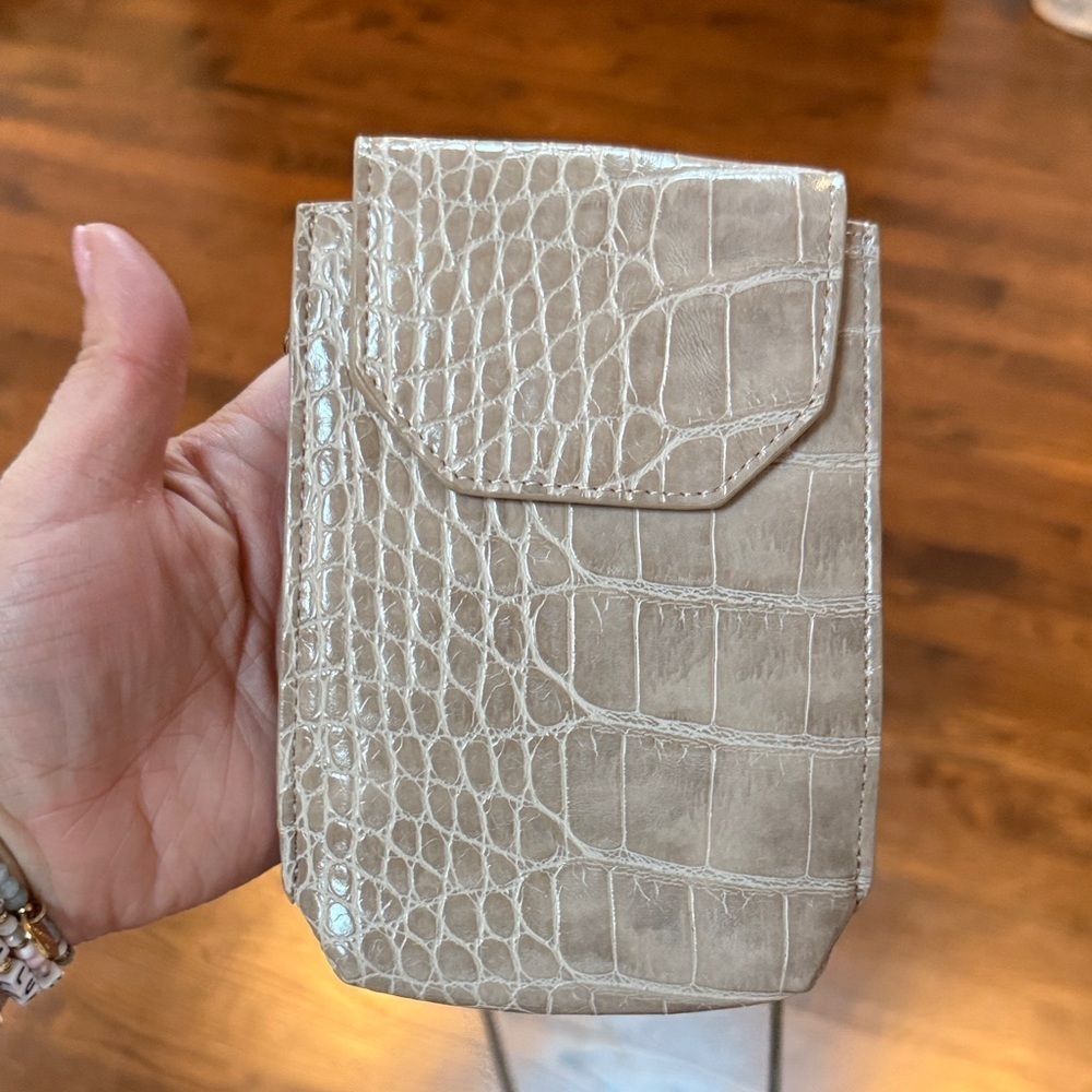 Urban outfitters Crocodile Embossed Phone Crossbody Bag
